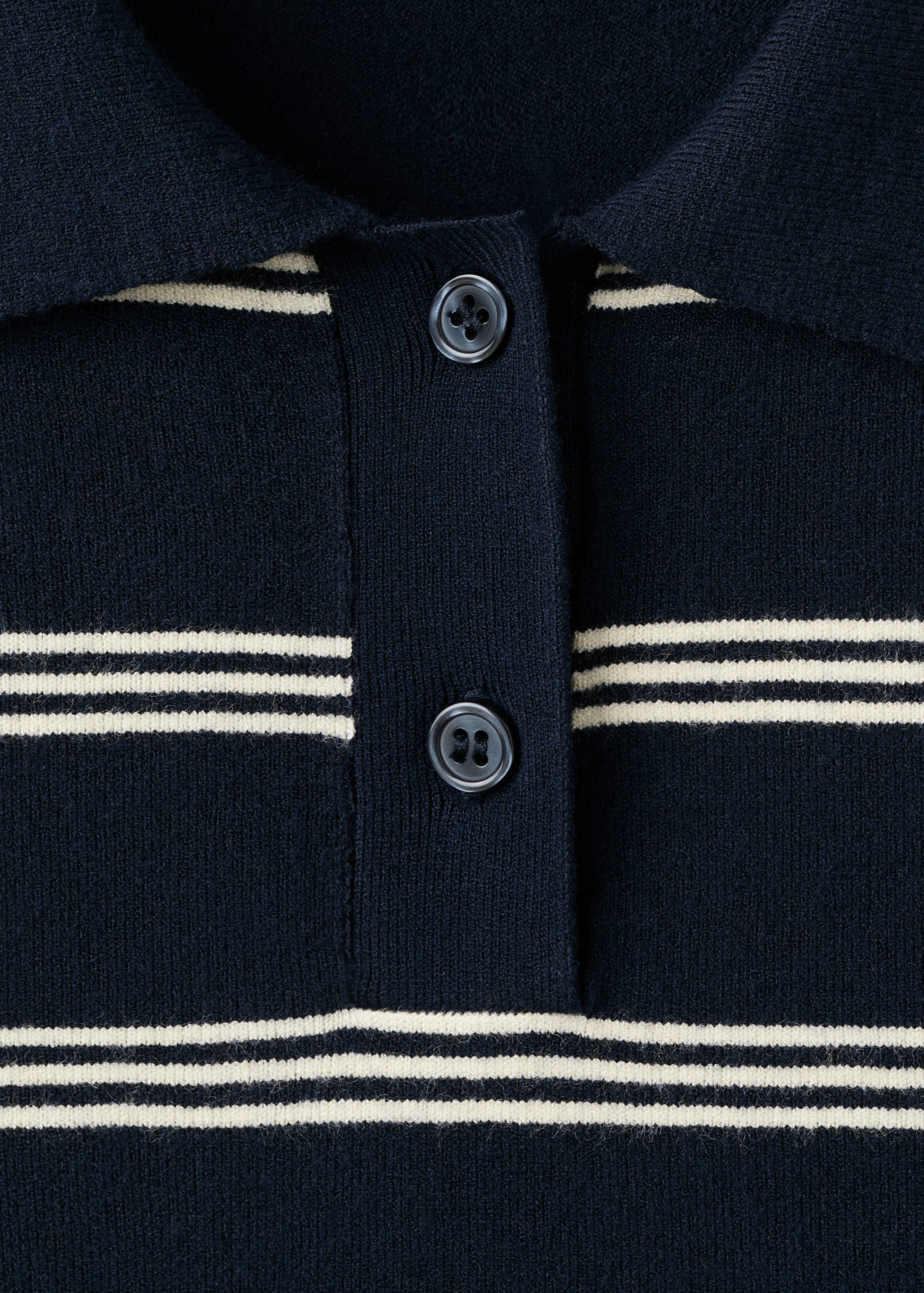 Striped polo-neck sweater - Details of the article 8