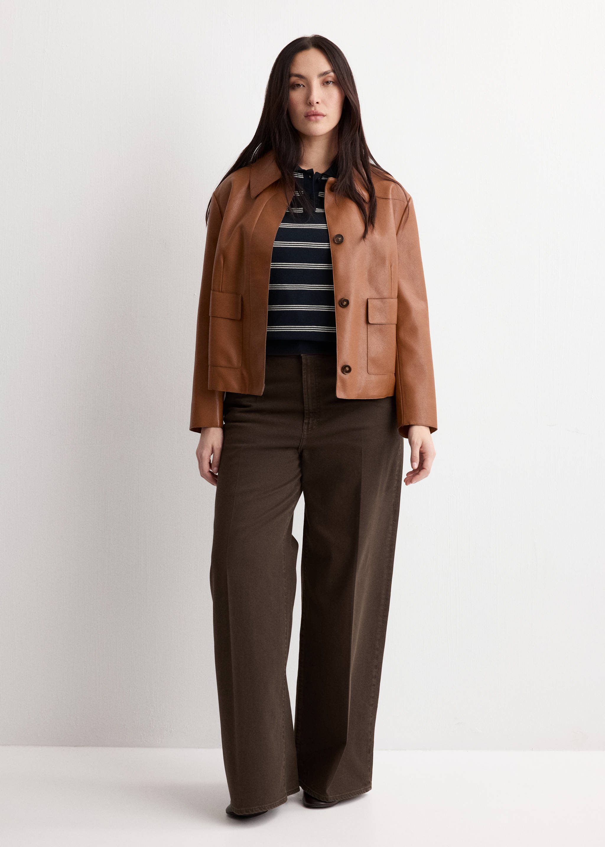 Striped polo-neck sweater - Details of the article 3