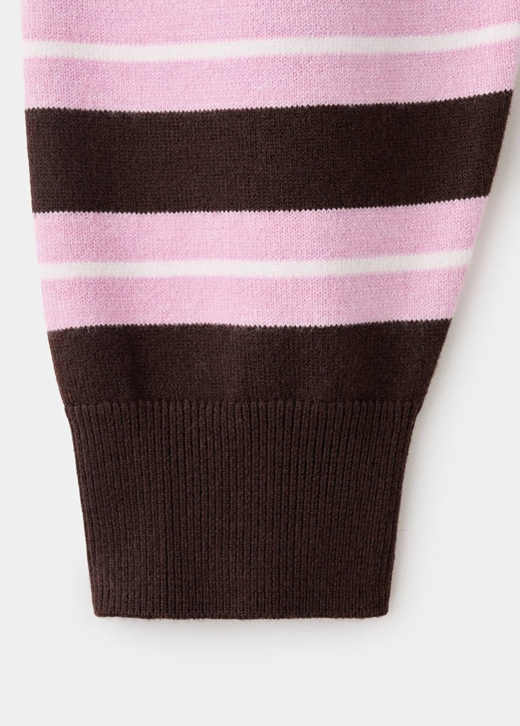 Knit striped sweater — Chocolate