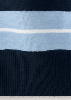 Knit striped sweater — Dark Navy 8