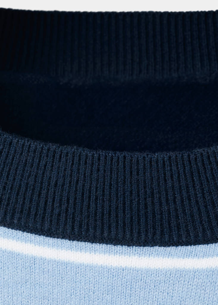 Knit striped sweater — Dark Navy