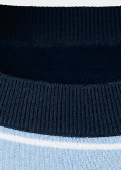 Knit striped sweater — Dark Navy 9
