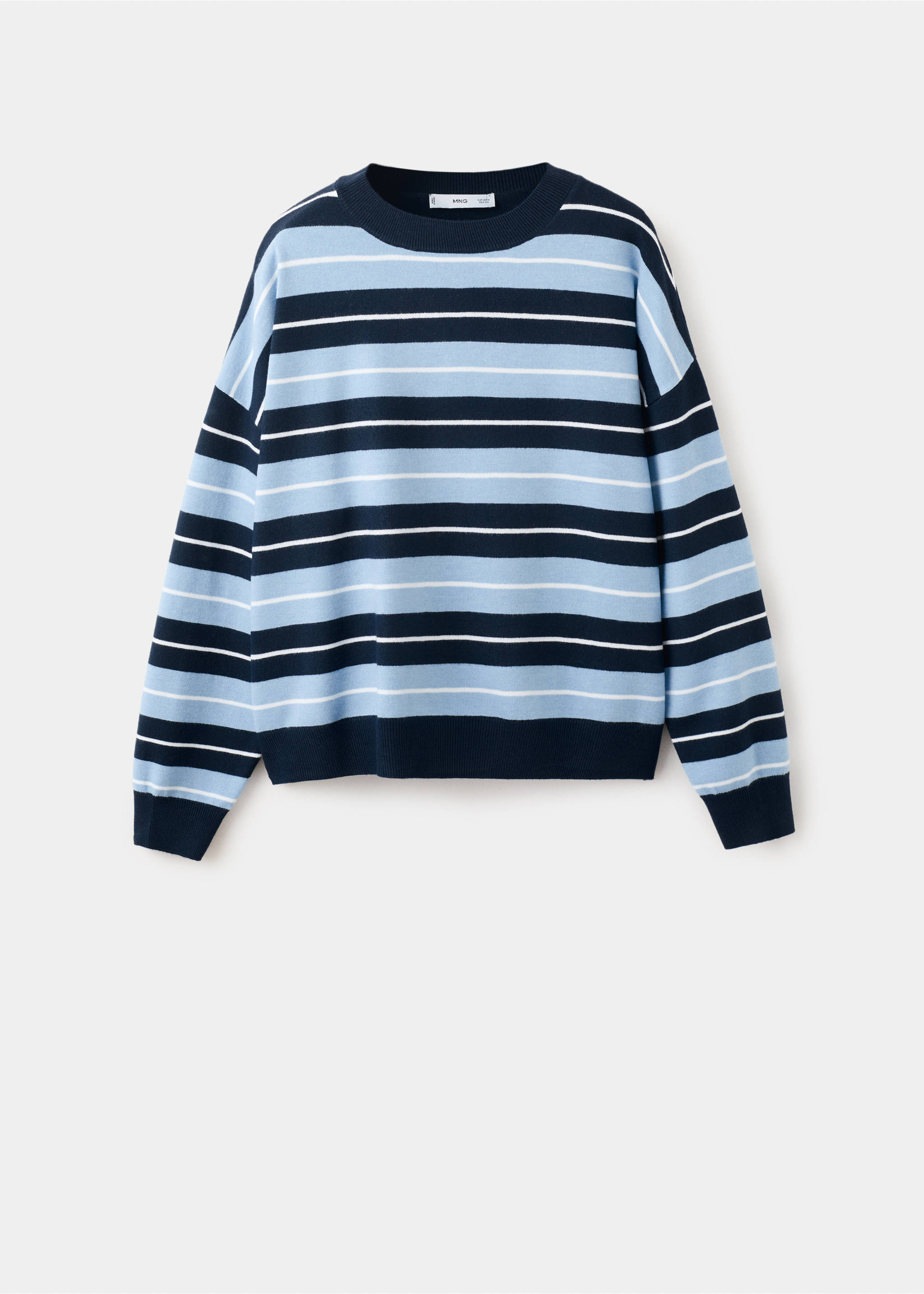 Knit striped sweater - Article without model, Dark Navy. Ref: 27004782-00.
