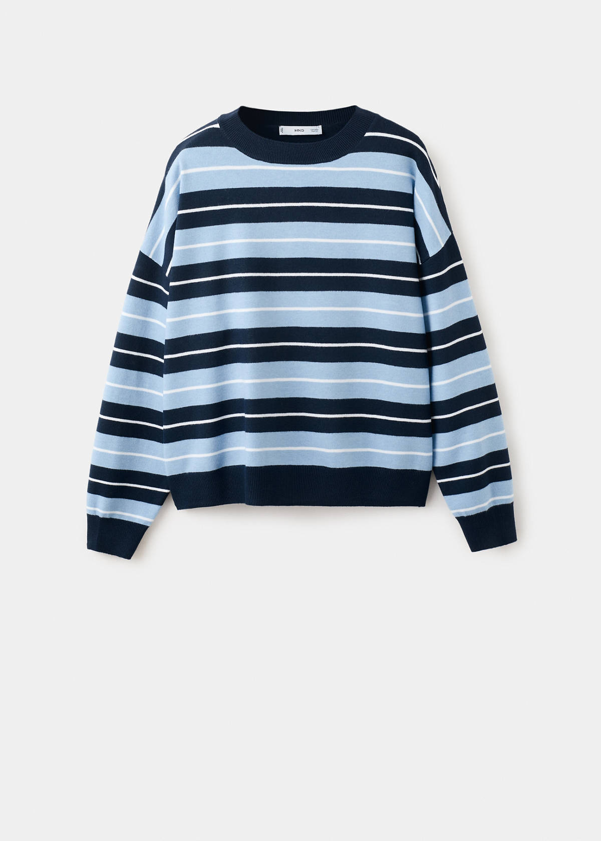 Knit striped sweater — Dark Navy