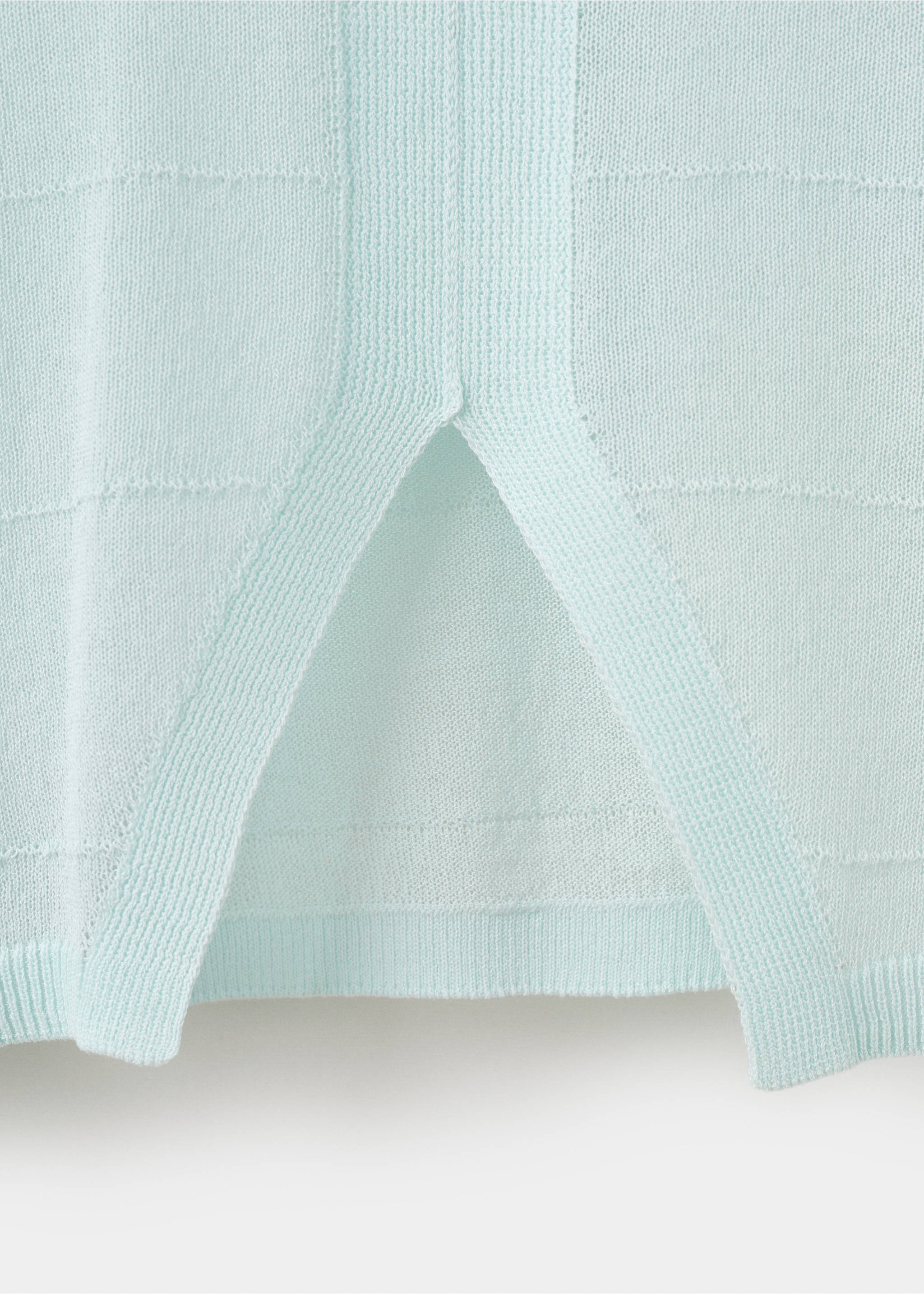 Jumper with slit detail - Details of the article 0, Mint Green. Ref: 27004785-00.