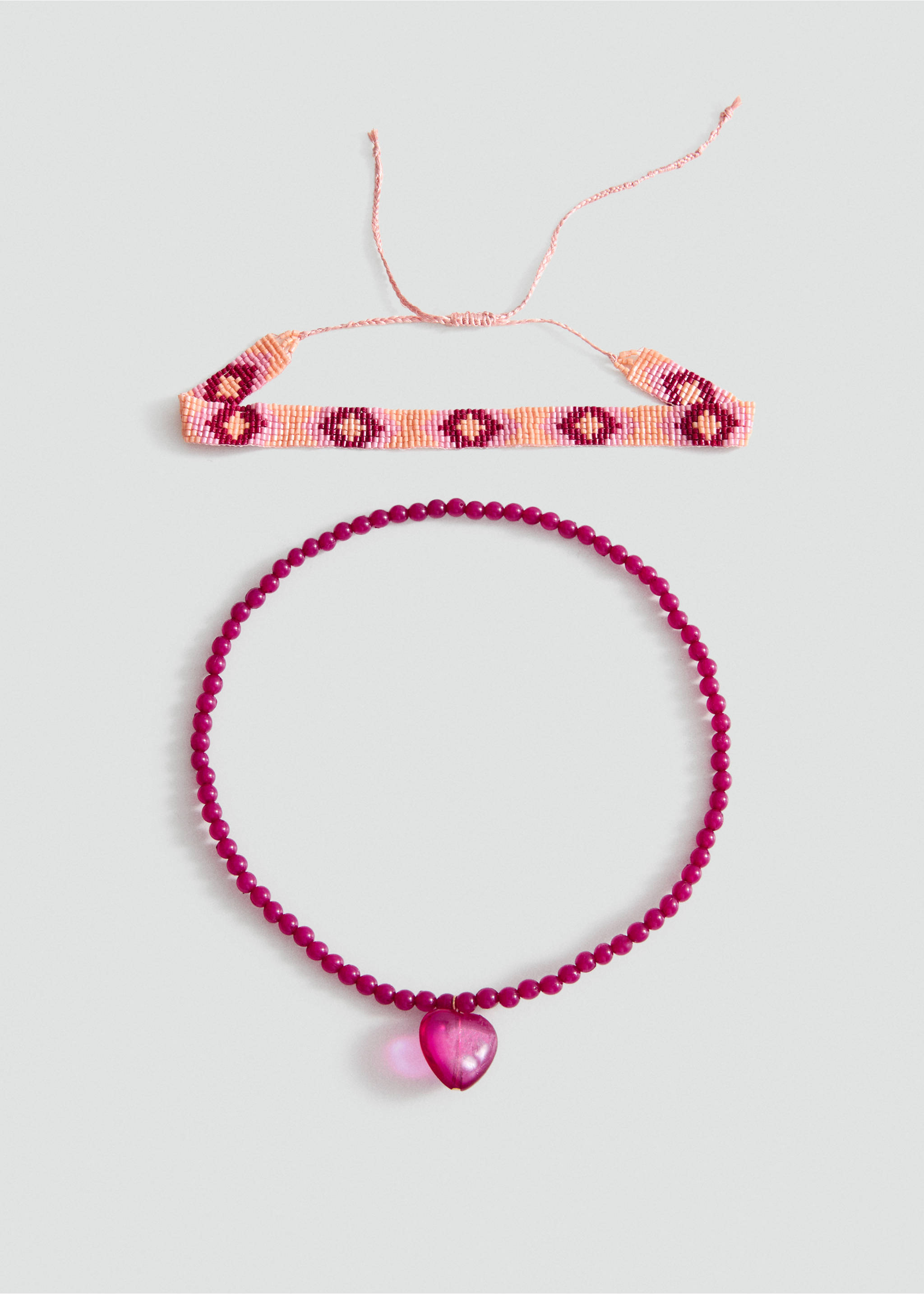 2 pack of necklaces - Article without model, Pink. Ref: 27004789-00.