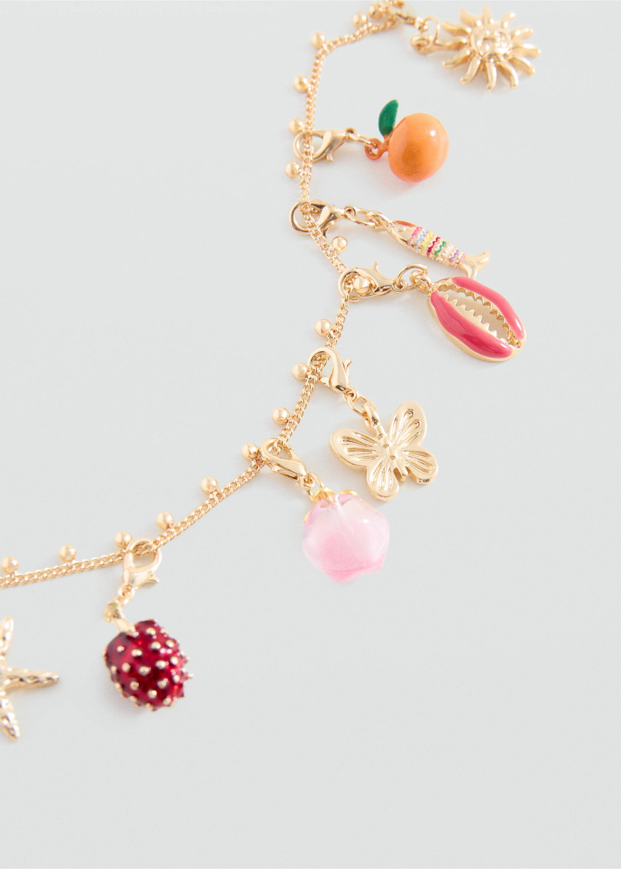 Collar colgante charms - Plano medio, Amarillo. Ref: 27004791-00.