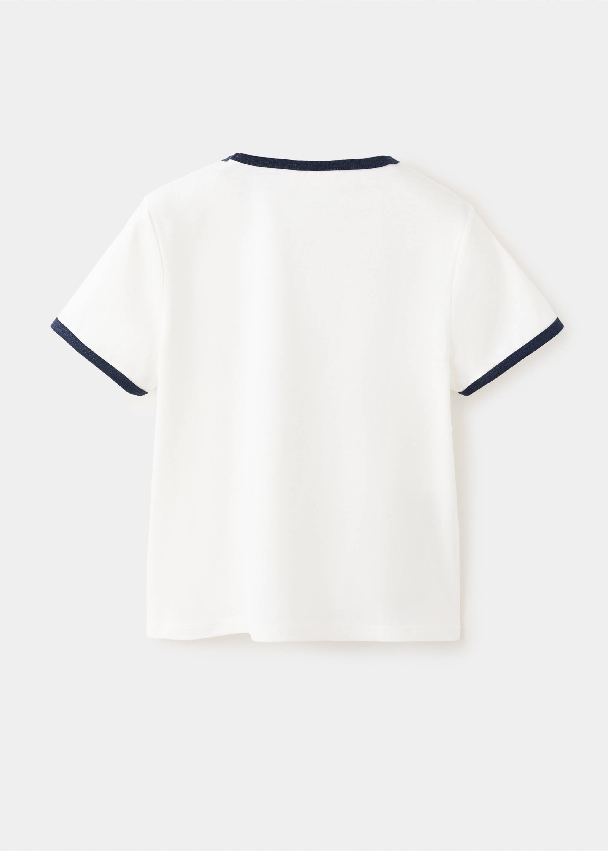 Short-sleeved printed t-shirt - Reverse of the article, Off White. Ref: 27005155-00.