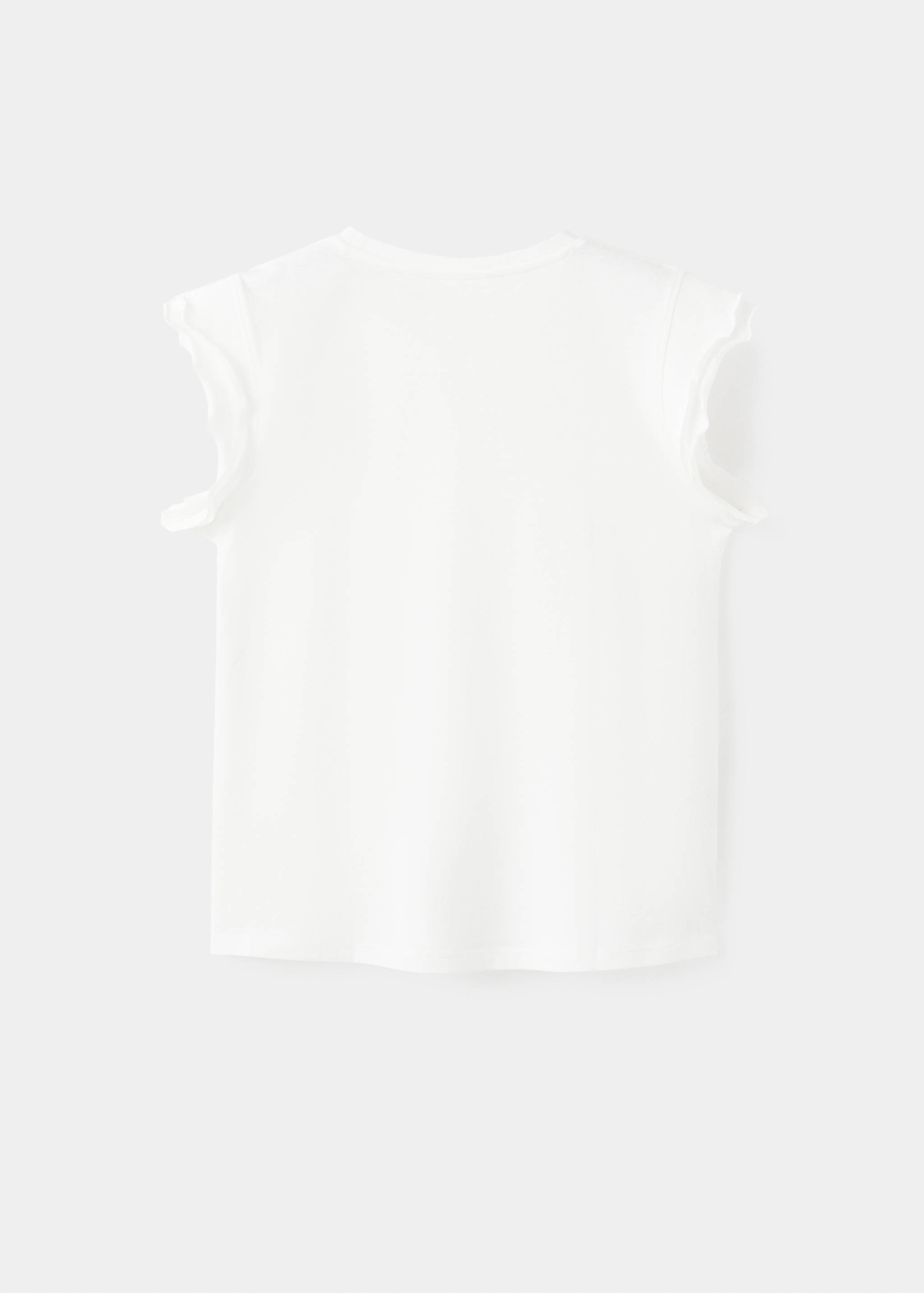 Short-sleeved ruffle t-shirt - Reverse of the article