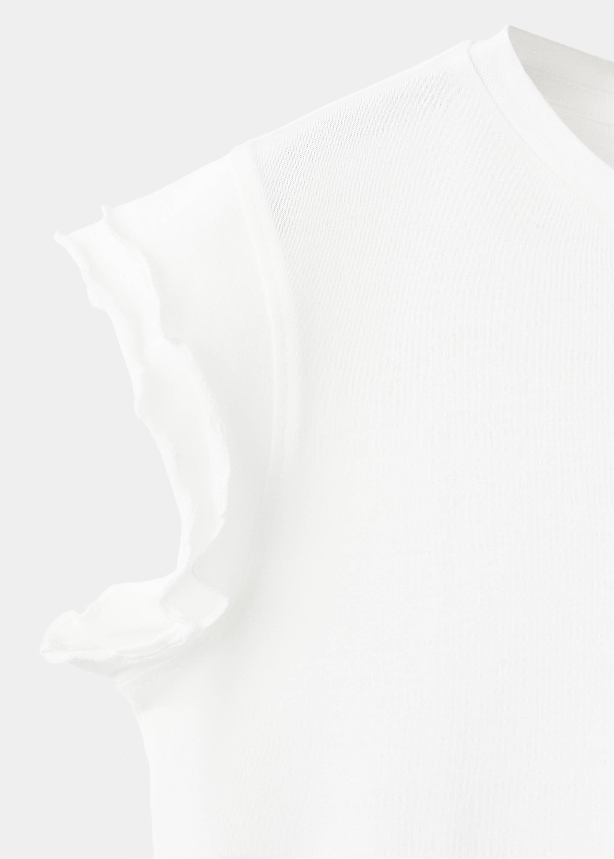 Футболка с воланами - Деталь изделия 8, Грязно-белый. Ref: 27005156-00.