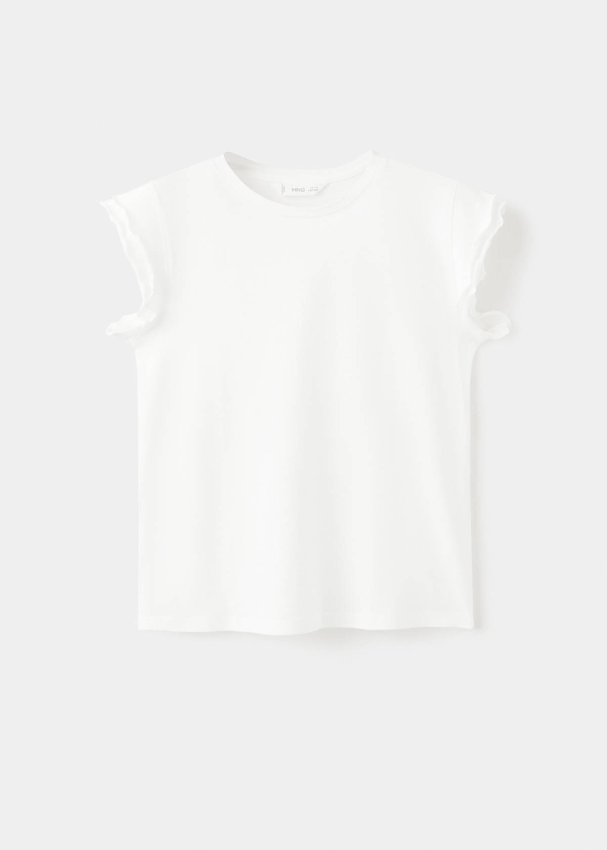 Short-sleeved ruffle t-shirt — Off White