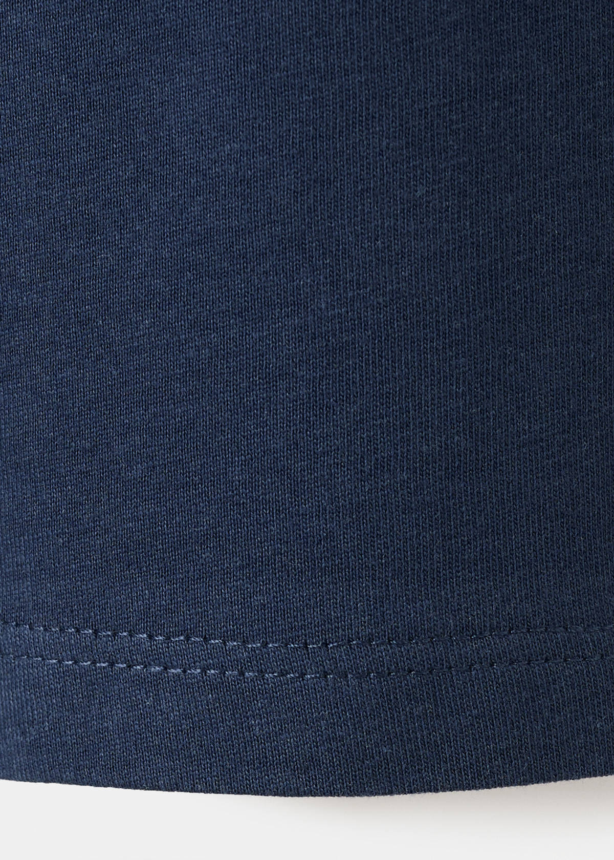 Short-sleeved ruffle t-shirt — Navy