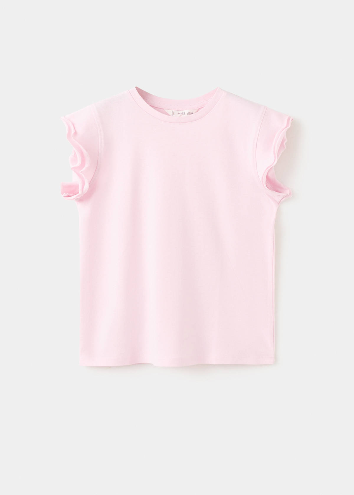 Short-sleeved ruffle t-shirt — Pink