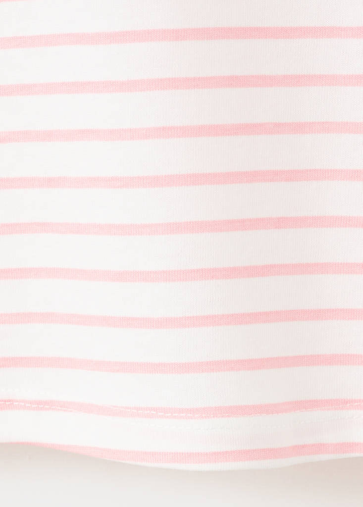 Ruffled striped t-shirt — Pink