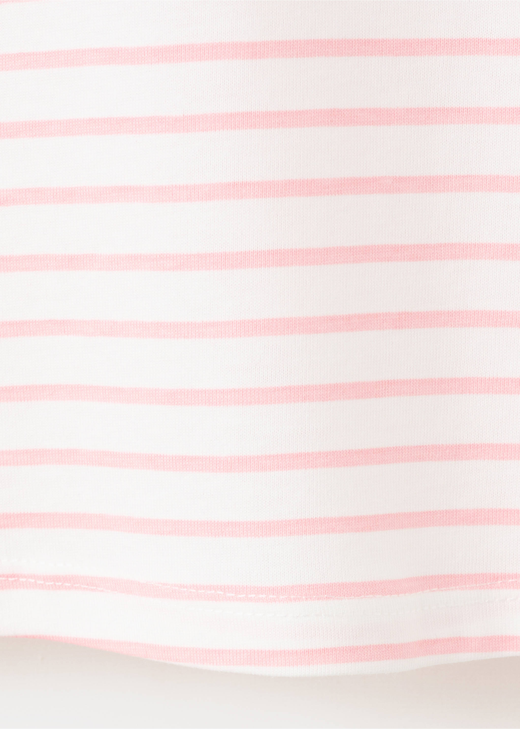 Ruffled striped t-shirt - Details of the article 0, Pink. Ref: 27005157-00.