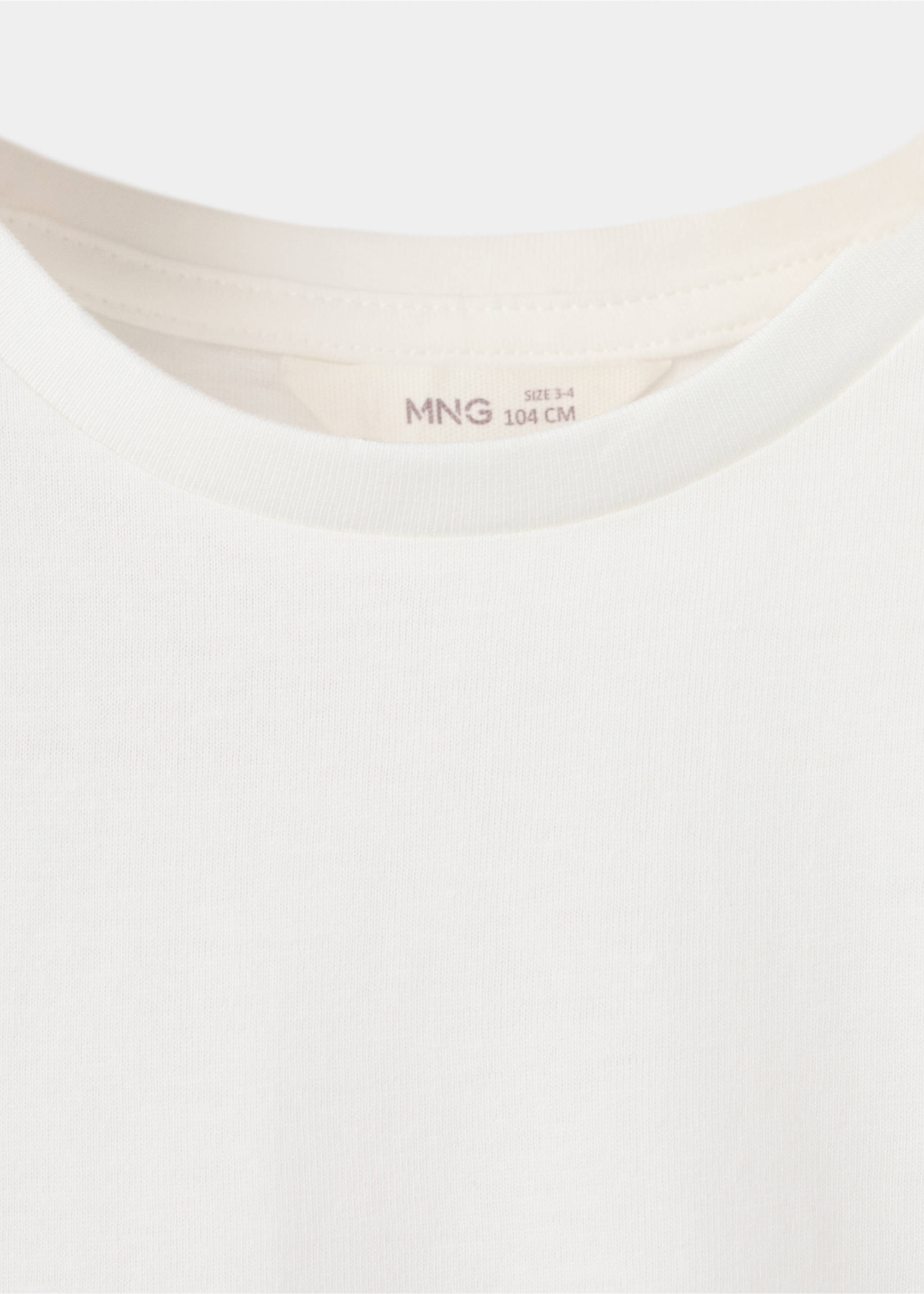 Camiseta algodón manga corta - Detalle del artículo 8, Blanco roto. Ref: 27005159-00.