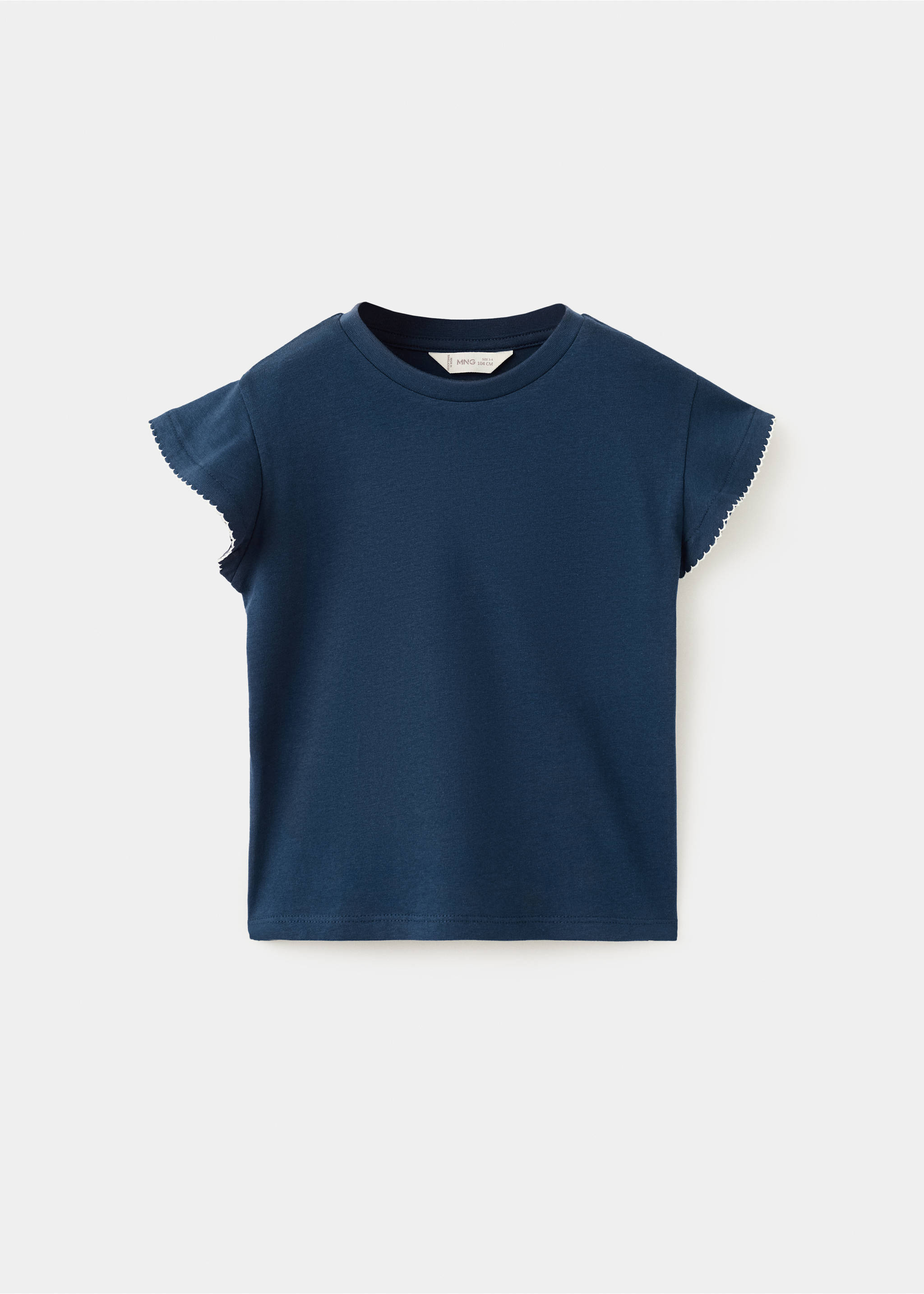 Short-sleeved cotton t-shirt - Article without model, Navy. Ref: 27005159-00.