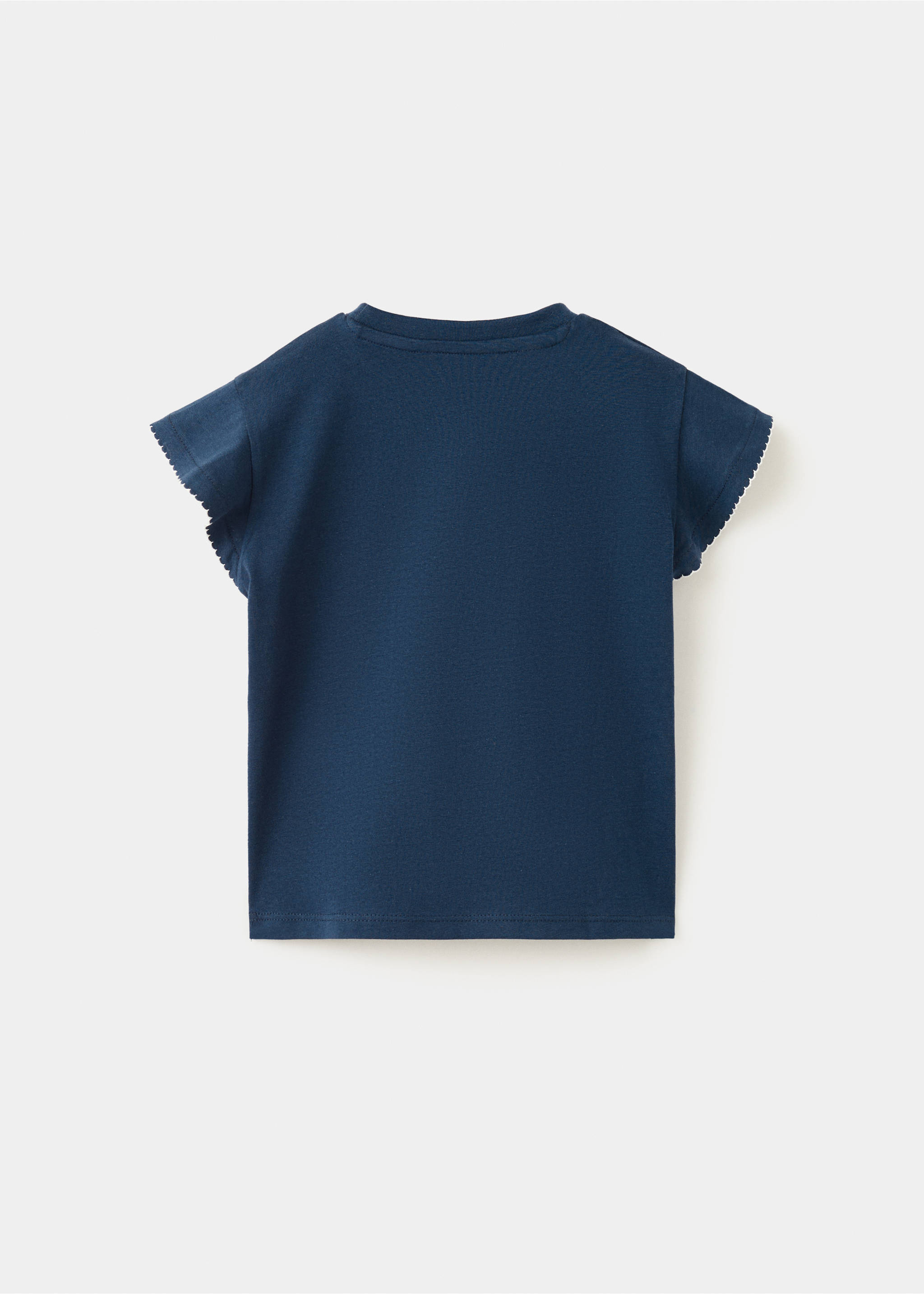Short-sleeved cotton t-shirt - Reverse of the article, Navy. Ref: 27005159-00.
