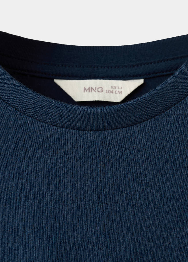 Short-sleeved cotton t-shirt — Navy