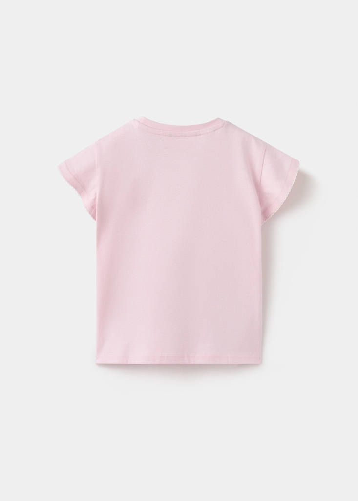 Short-sleeved cotton t-shirt — Pink