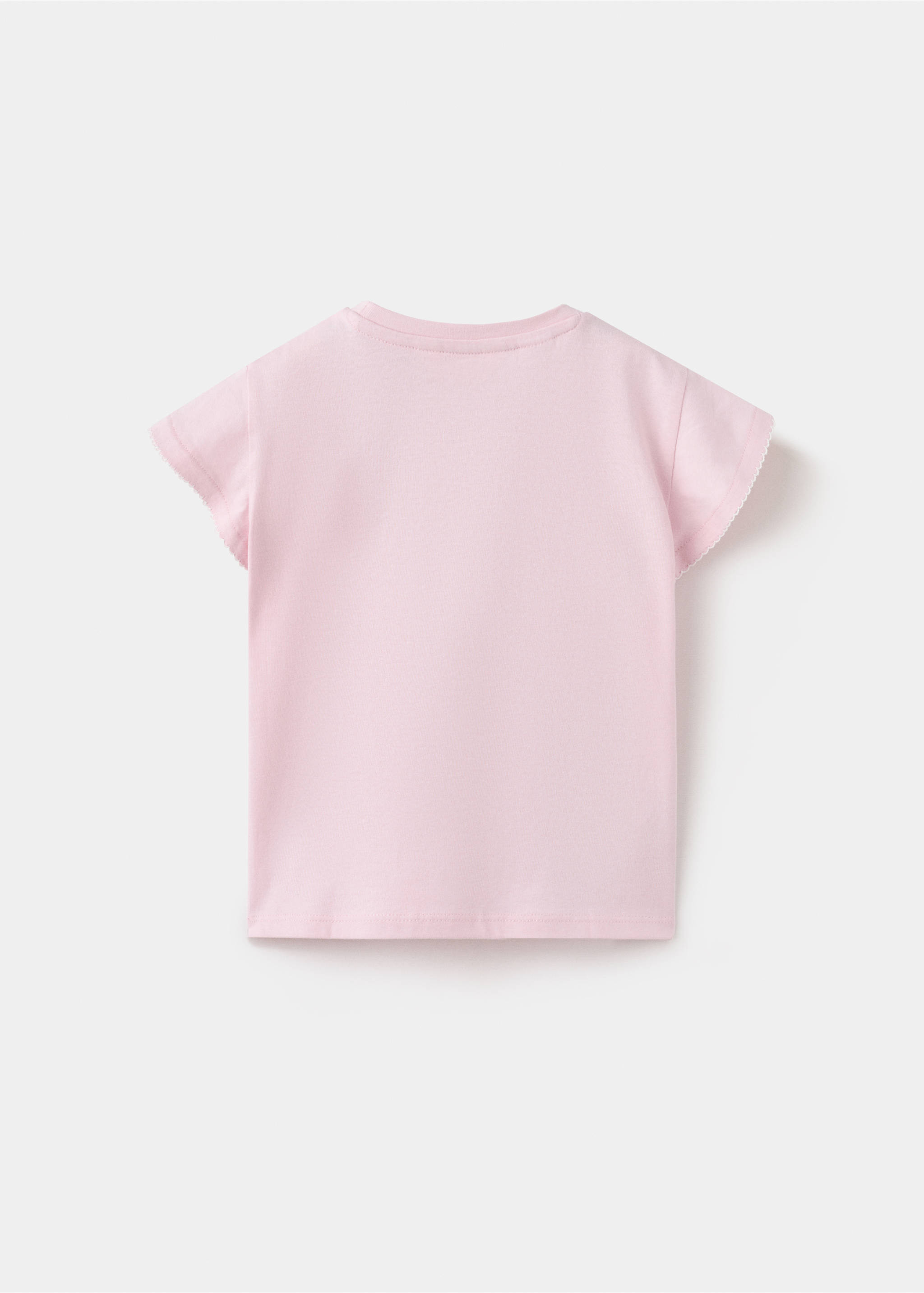 Short-sleeved cotton t-shirt - Reverse of the article, Pink. Ref: 27005159-00.