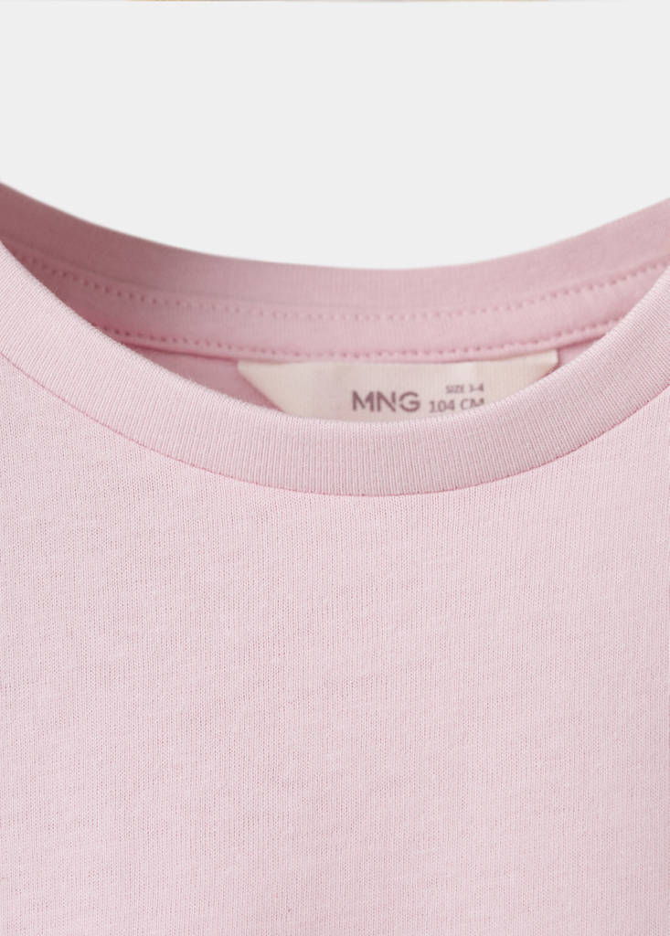 Short-sleeved cotton t-shirt — Pink