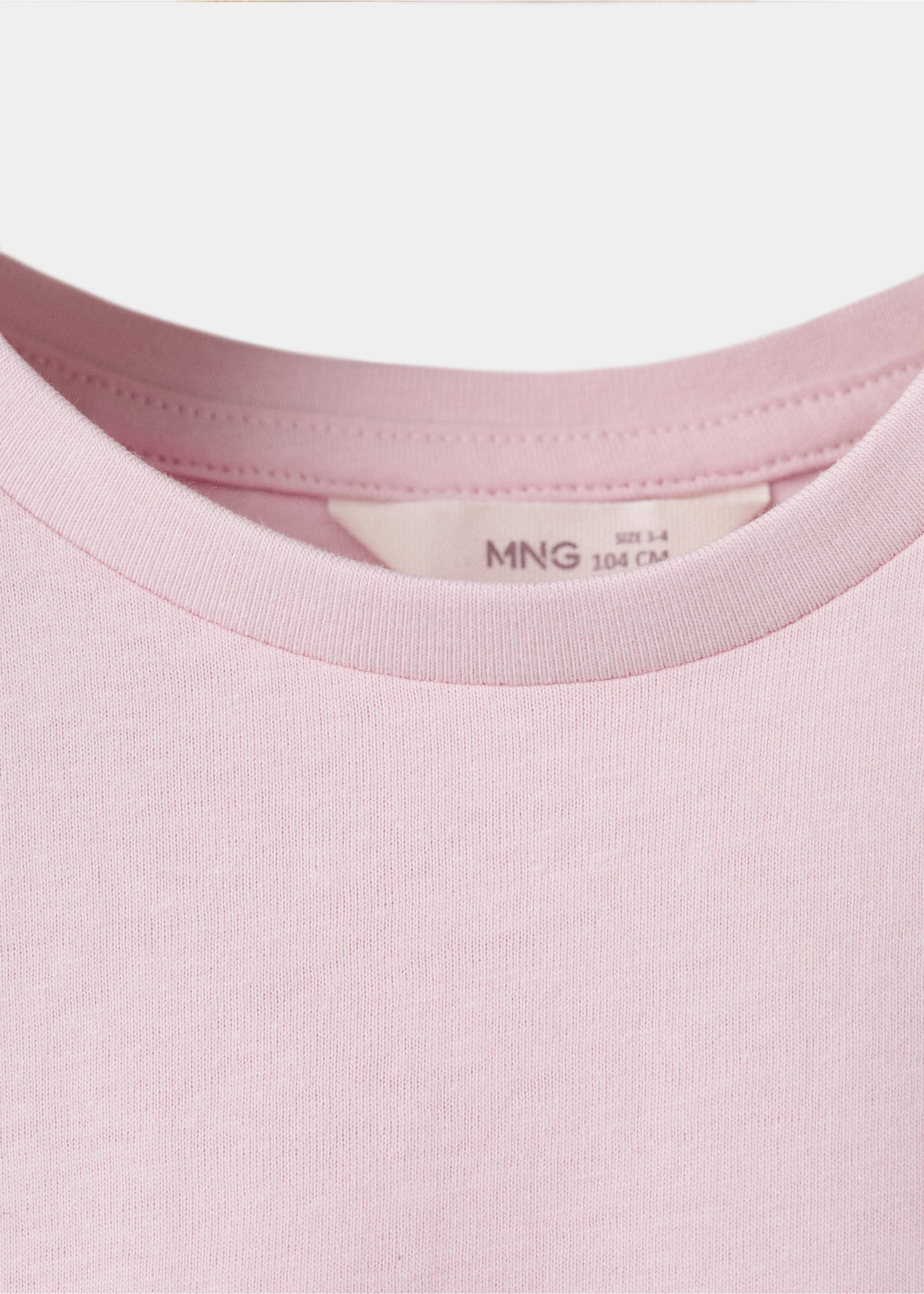 Short-sleeved cotton t-shirt - Details of the article 0, Pink. Ref: 27005159-00.