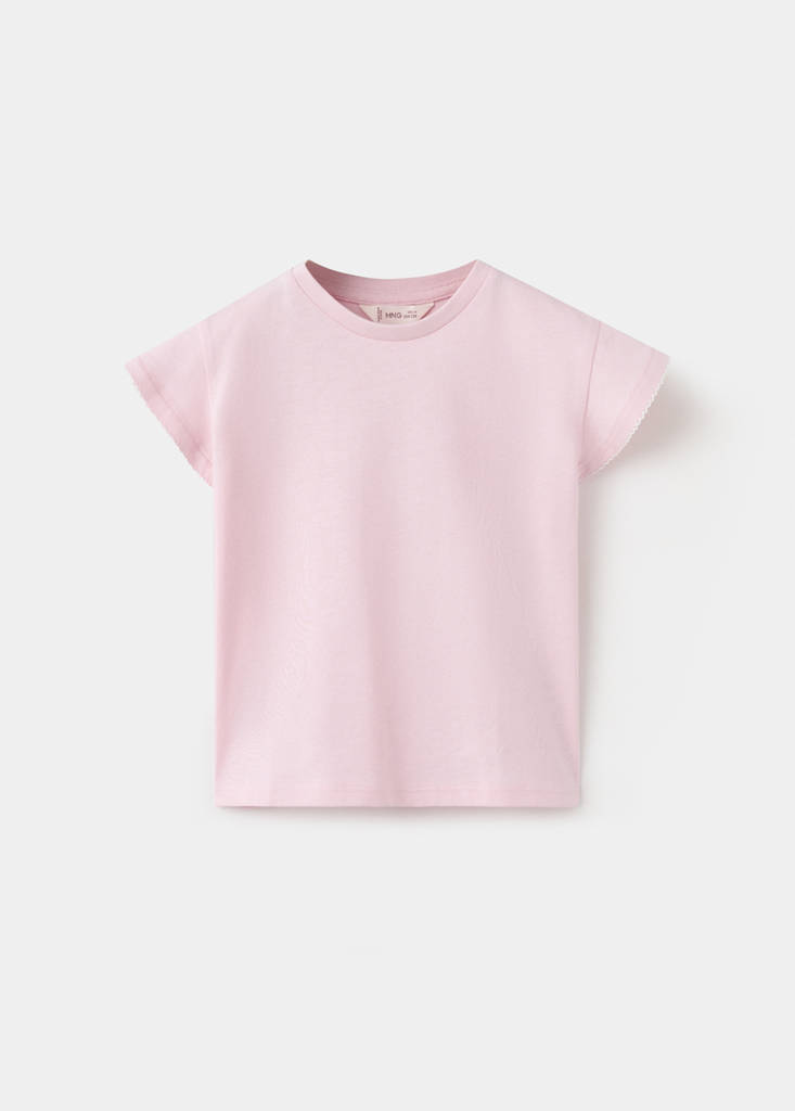 Short-sleeved cotton t-shirt — Pink