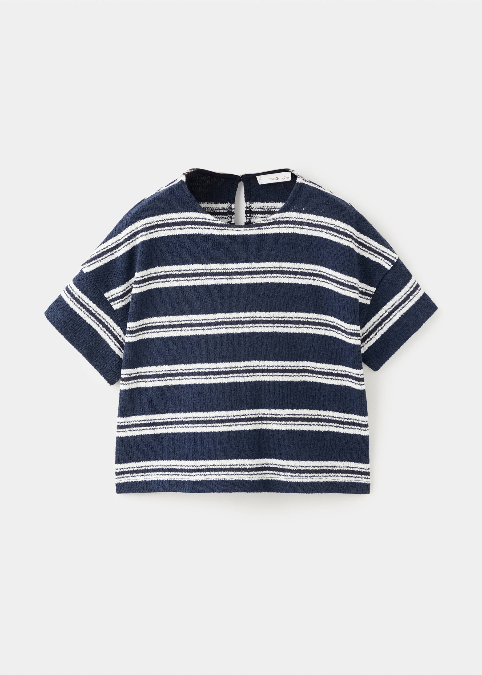 Striped jersey T-shirt - Article without model, Navy. Ref: 27005163-00.