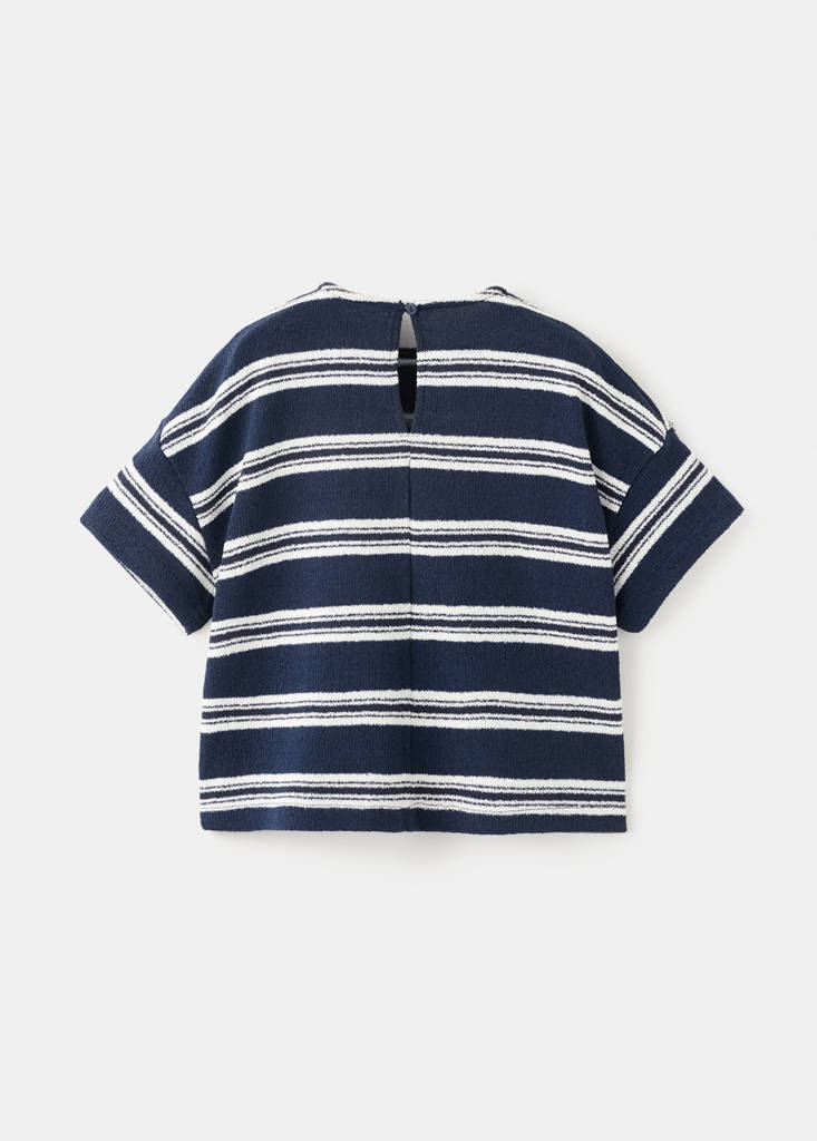 Striped jersey T-shirt — Navy