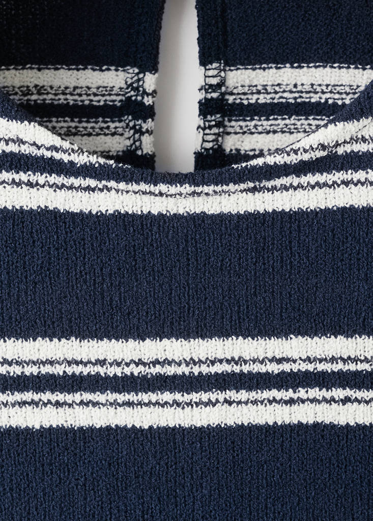 Striped jersey T-shirt — Navy
