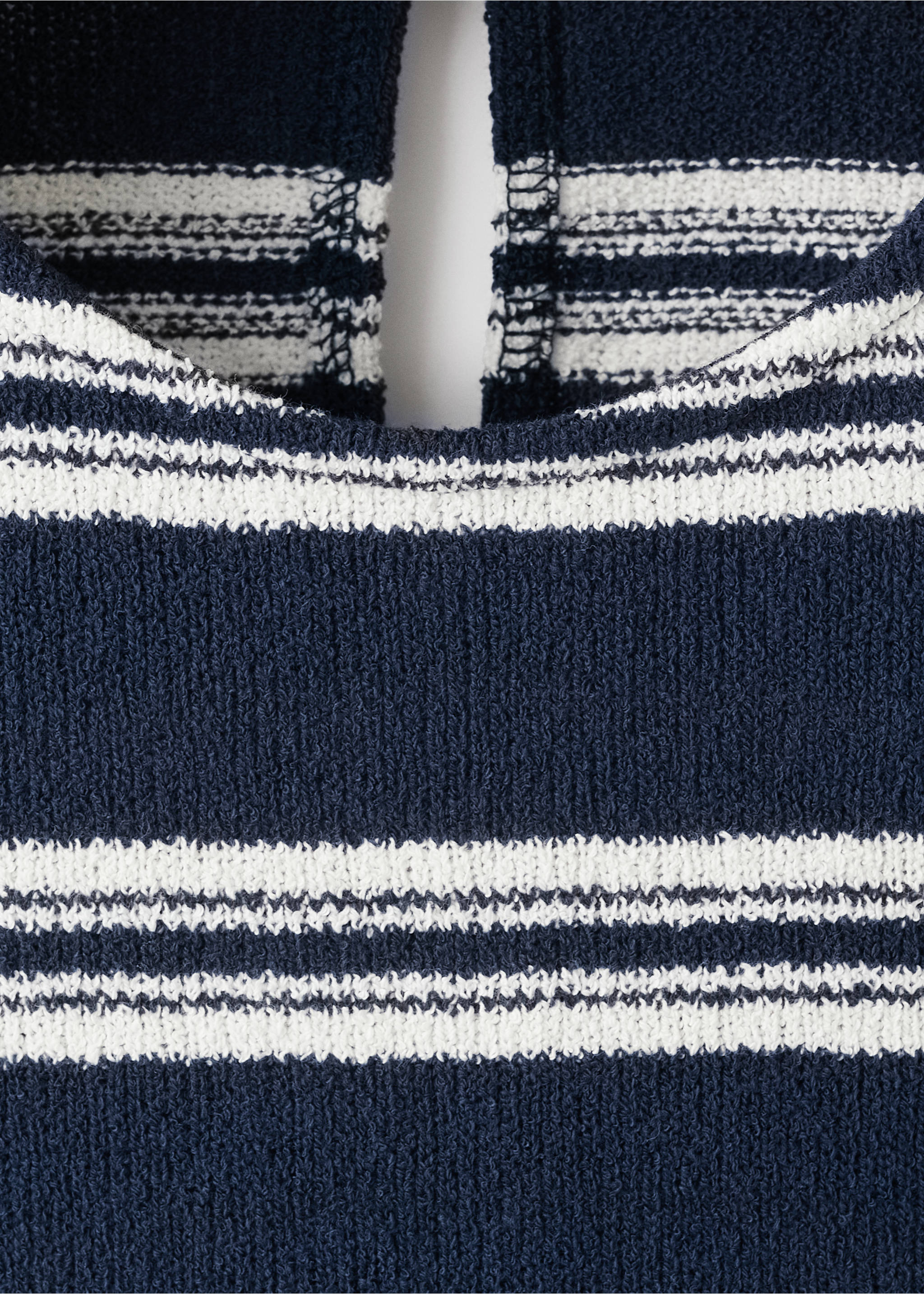Striped jersey T-shirt - Details of the article 8, Navy. Ref: 27005163-00.