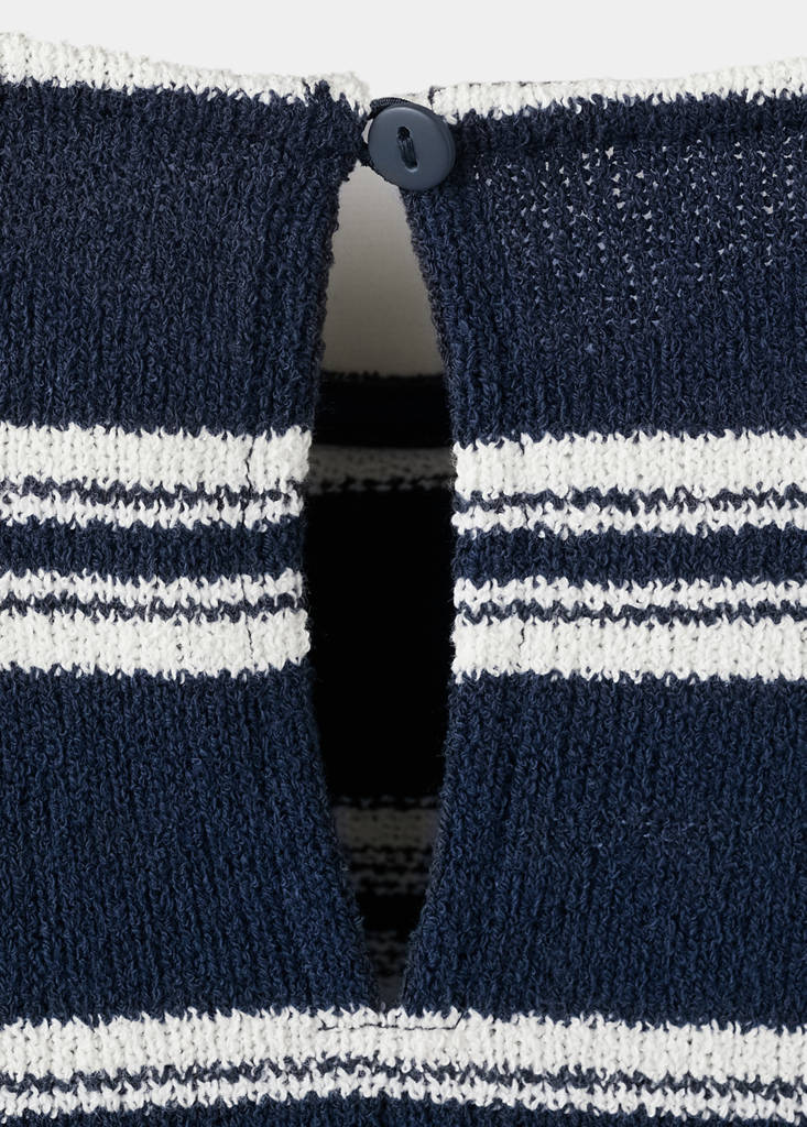 Striped jersey T-shirt — Navy
