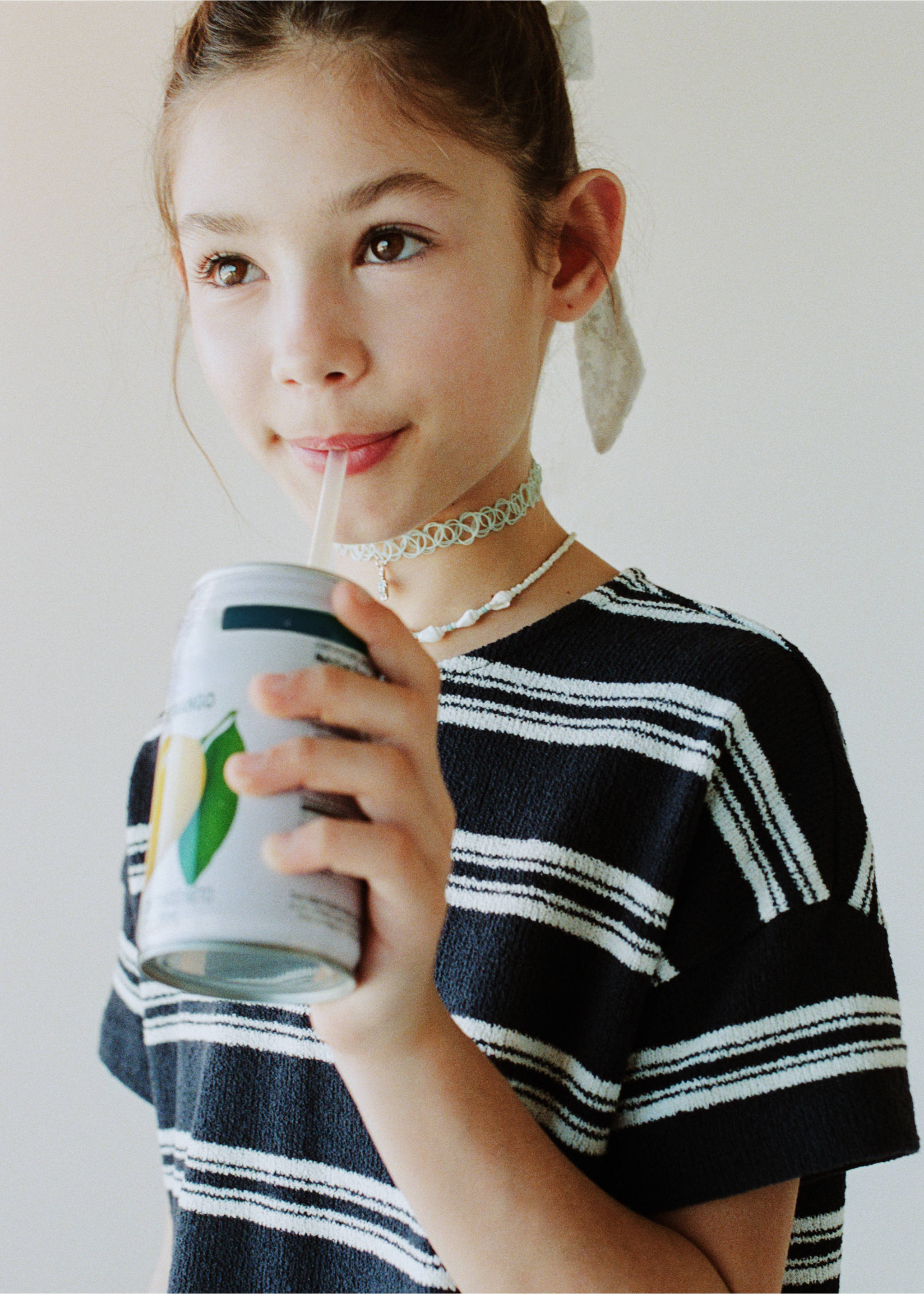 Camiseta punto rayas - Detalle del artículo 5, Azul marino. Ref: 27005163-00.