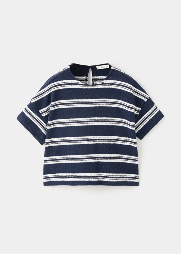 Striped jersey T-shirt — Navy