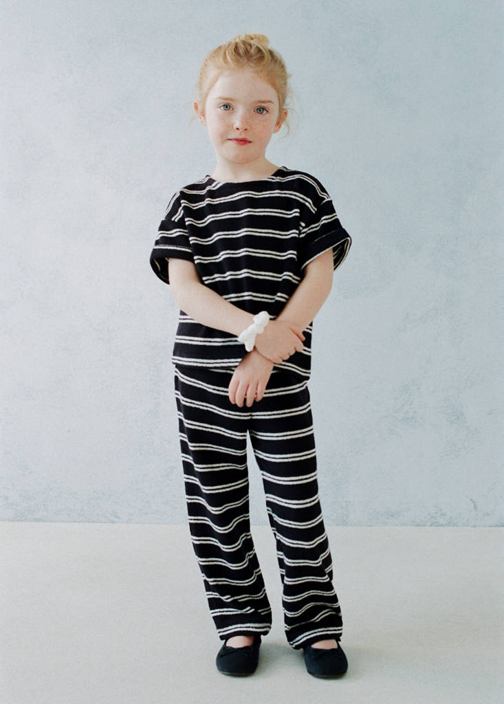 Striped jersey T-shirt — Navy