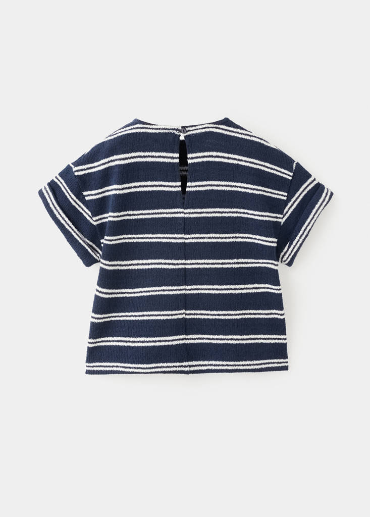 Striped jersey T-shirt — Navy