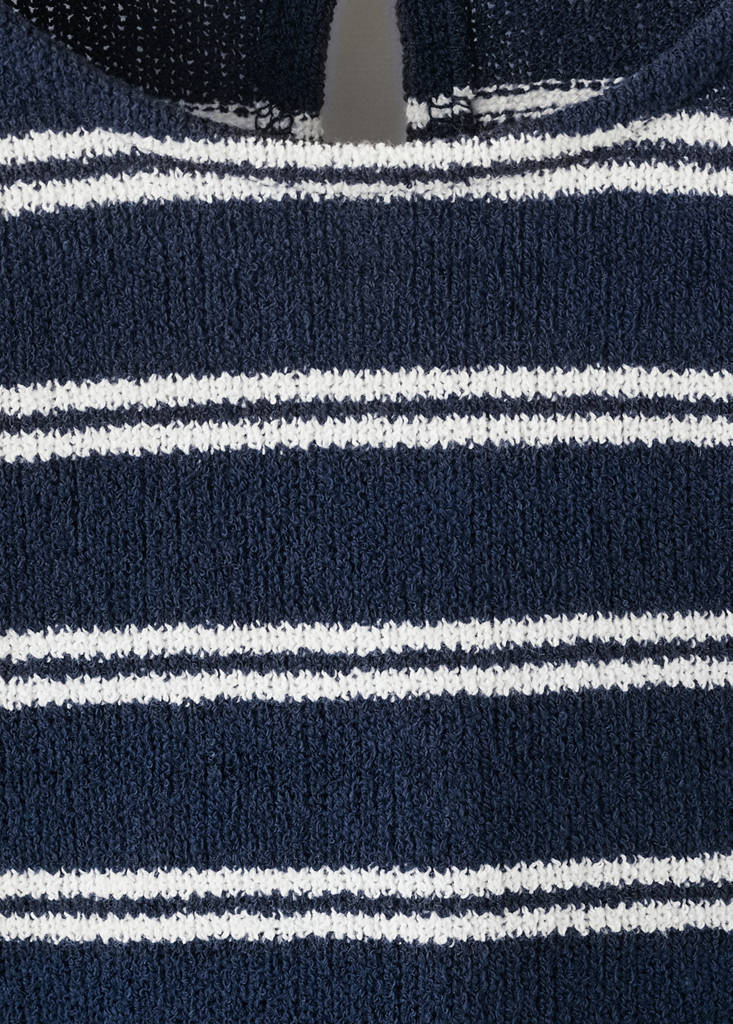 Striped jersey T-shirt — Navy