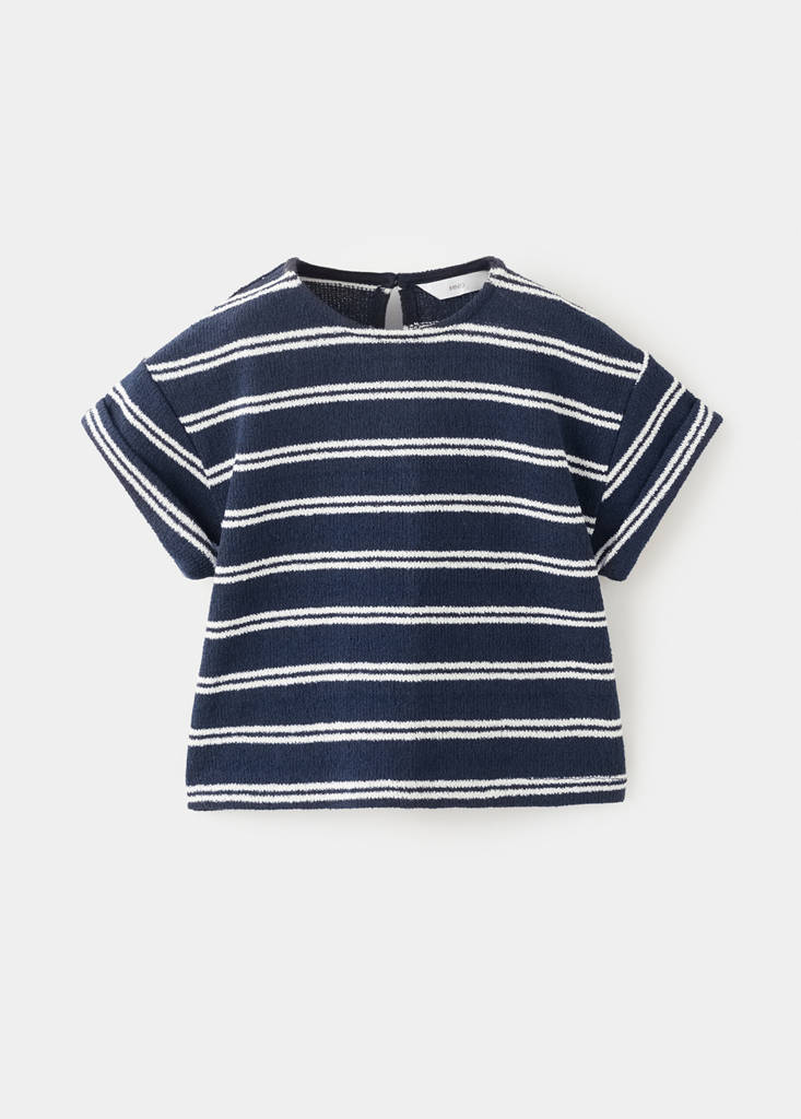 Striped jersey T-shirt — Navy