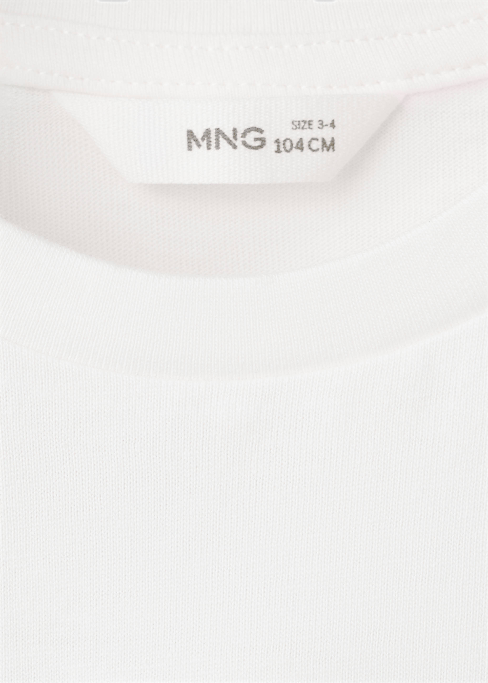 Ruffle cotton T-shirt - Details of the article 0, Off White. Ref: 27005167-00.
