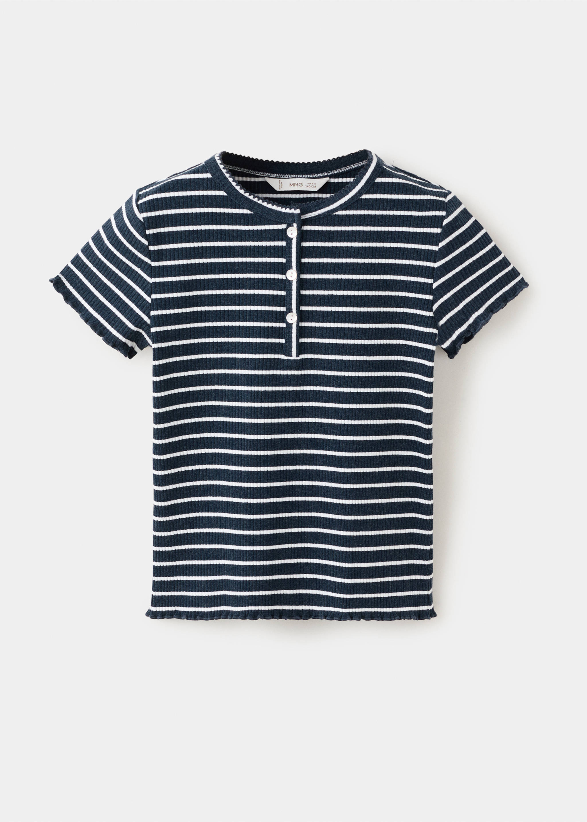 Striped jersey T-shirt - Article without model, Navy. Ref: 27005168-00.