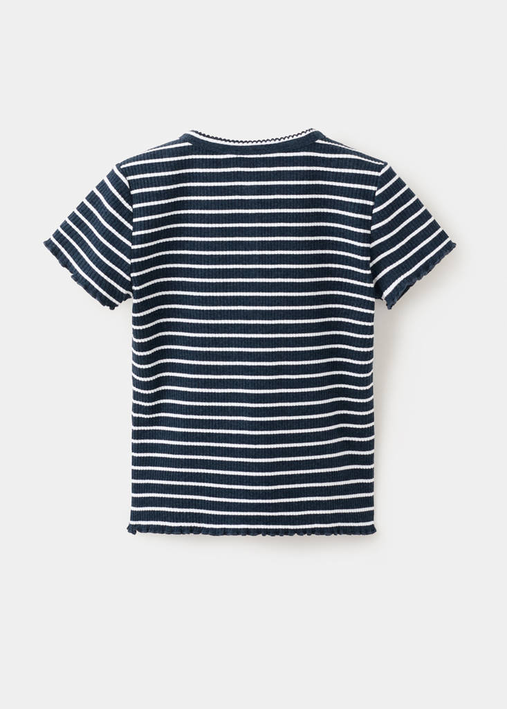 Striped jersey T-shirt — Navy