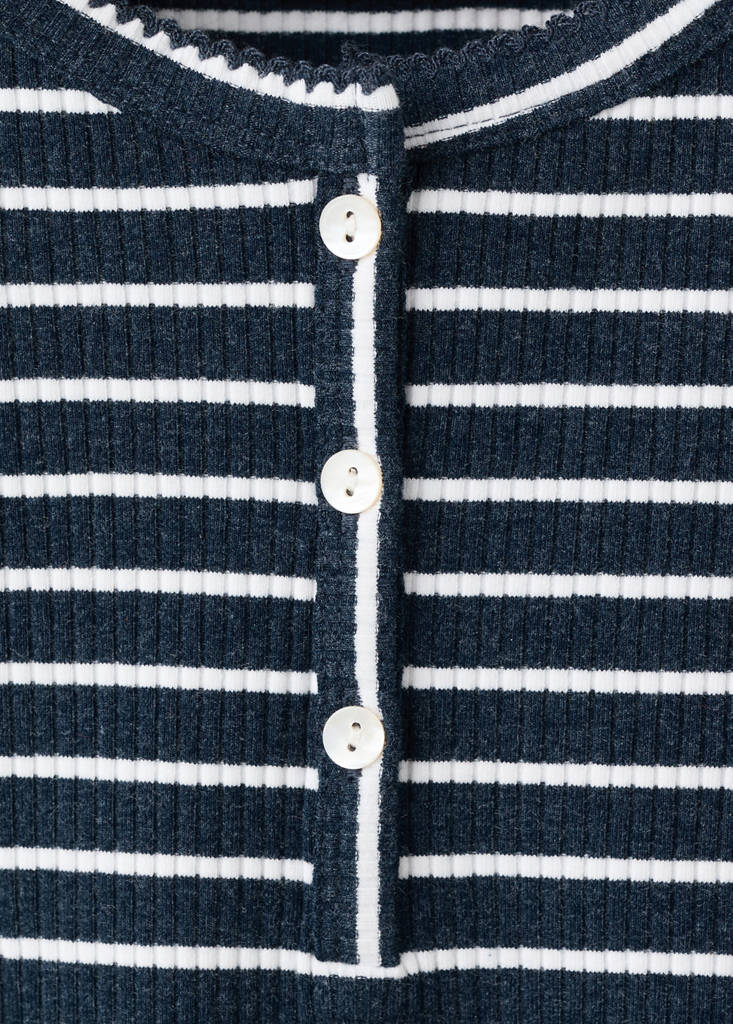 Striped jersey T-shirt — Navy