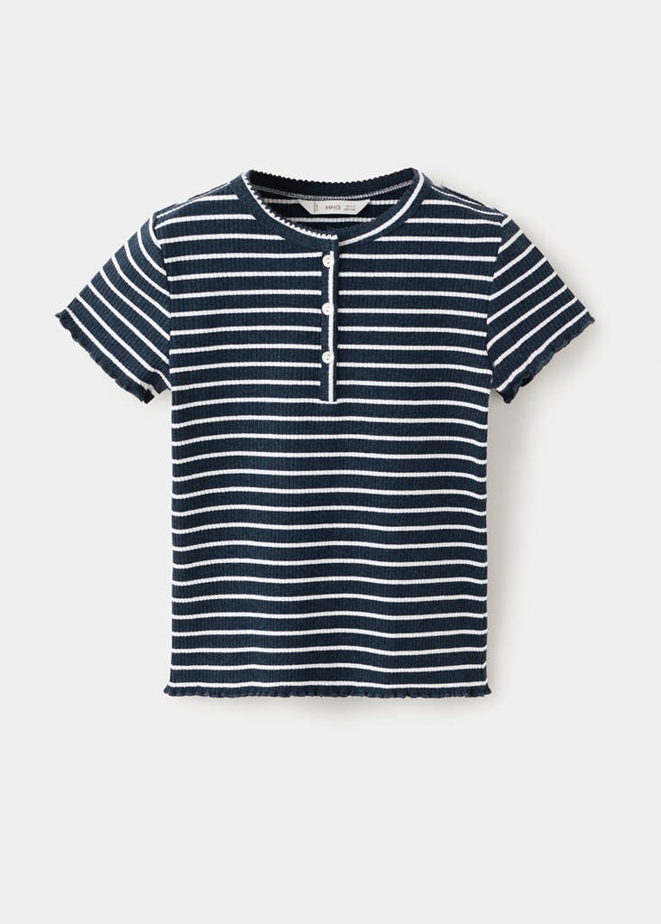 Striped jersey T-shirt — Navy