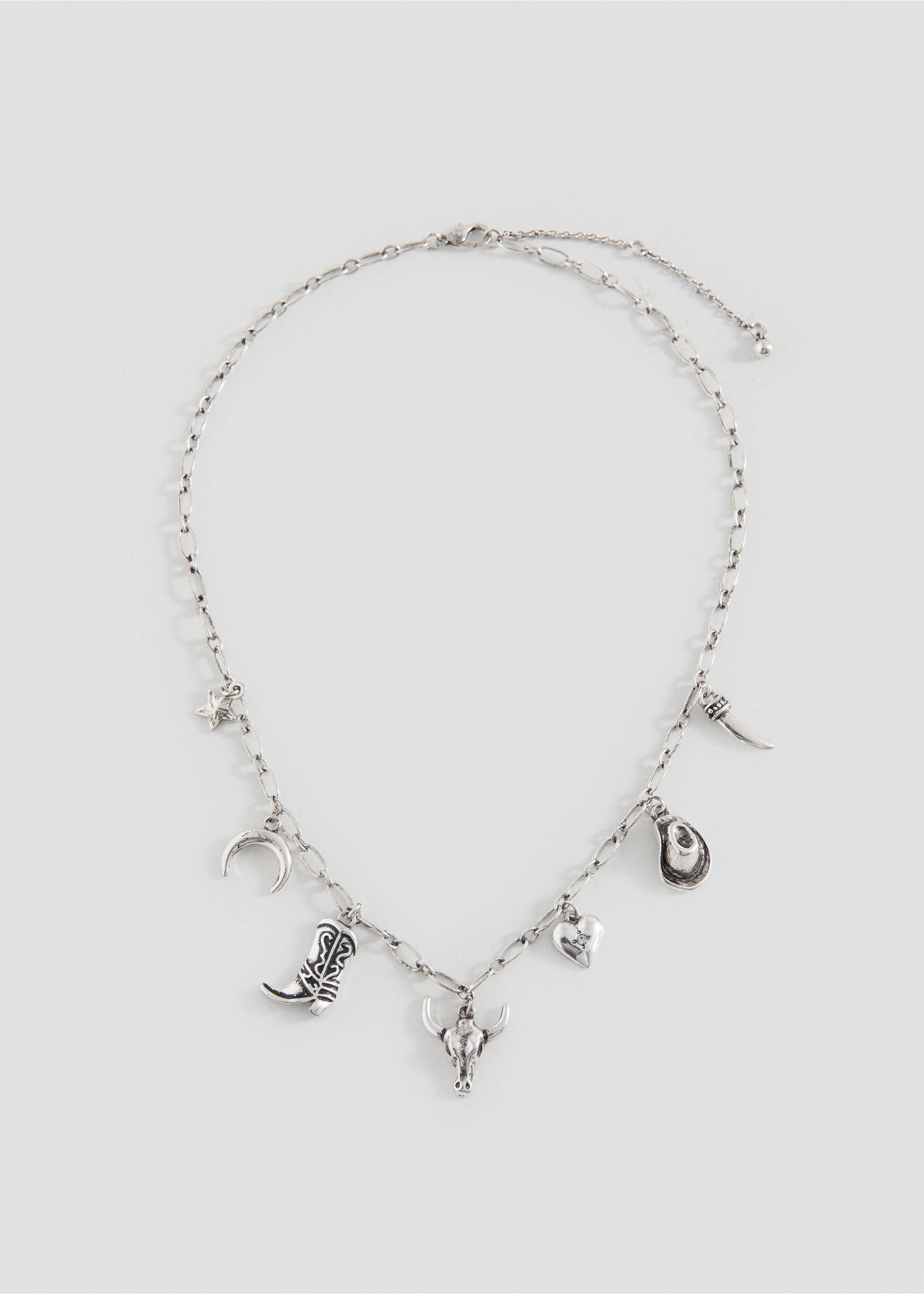 Pendant necklace with charms - Article without model, Silver. Ref: 27005173-00.