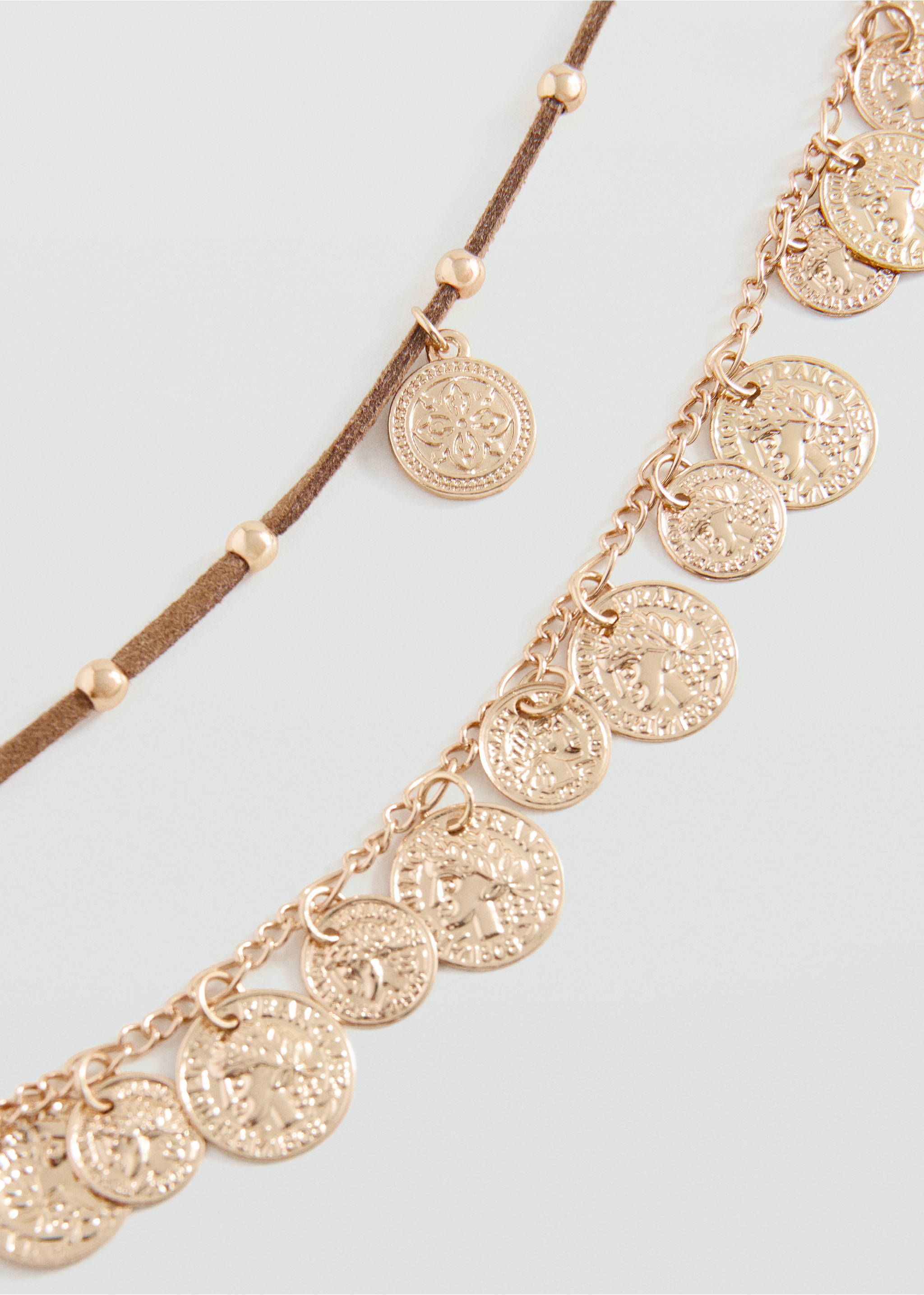 Pack 2 collares - Plano medio, Marrón. Ref: 27005177-00.