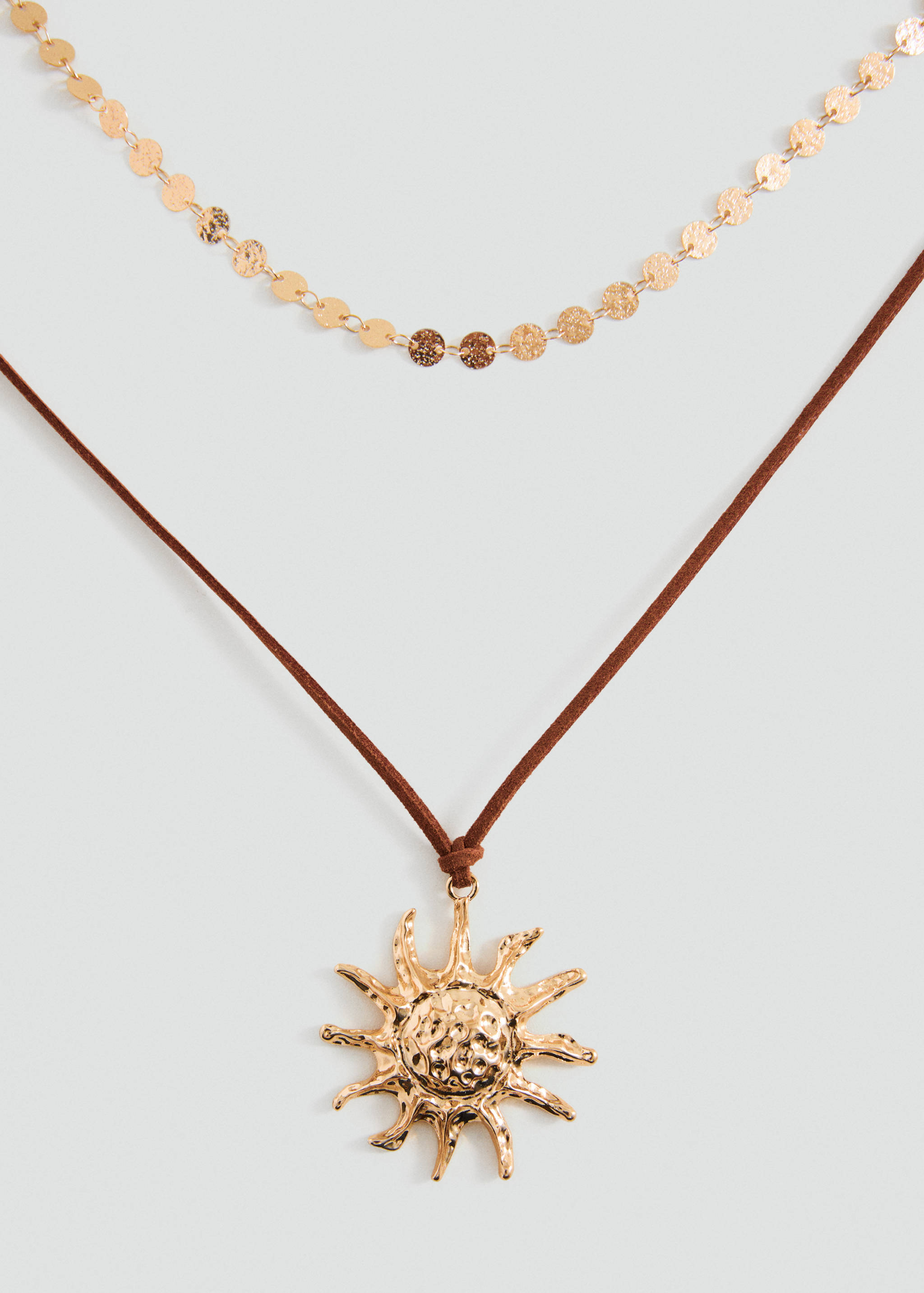 Multiple pendant necklace - Medium plane