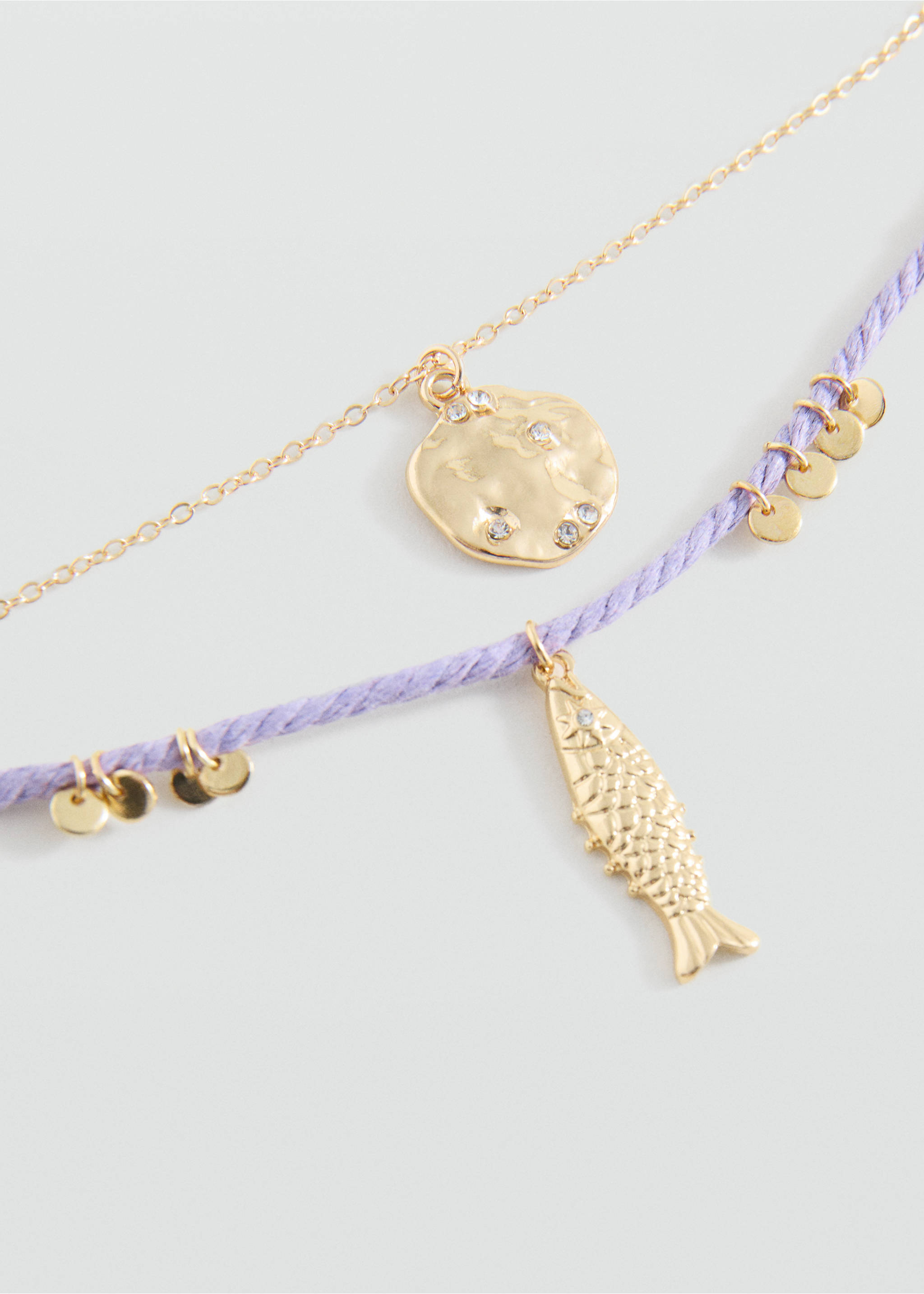 2 pack of necklaces - Medium plane, Purple. Ref: 27005181-00.