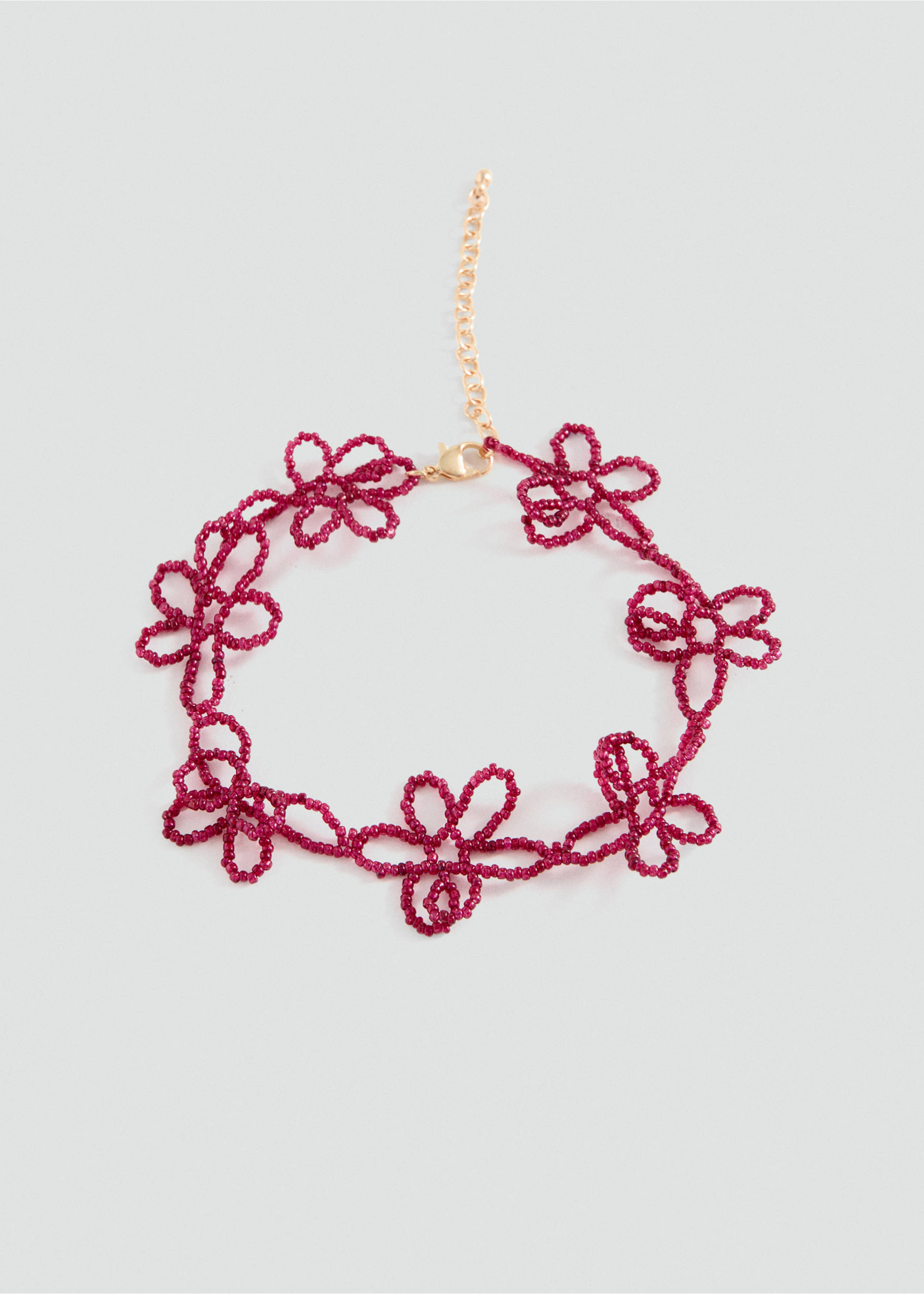 Floral choker - Article without model, Maroon. Ref: 27005190-00.