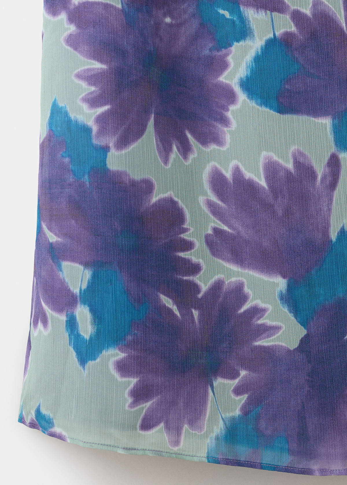 Printed dress with foulard — Mint Green
